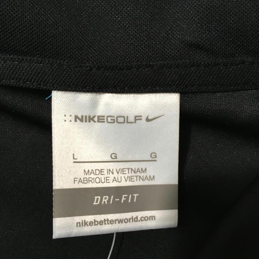 Nike Dri Fit Womens LARGE Black Golf Polo Shirt SANTANA ROW - Picture 3 of 12
